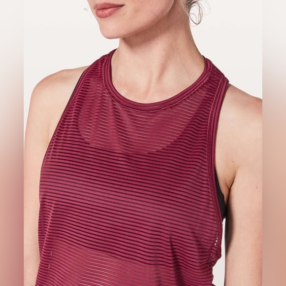 Lululemon Miles Ahead Mesh Tie Open Back Workout Gym Yoga Tank Top - Picture 2 of 8
